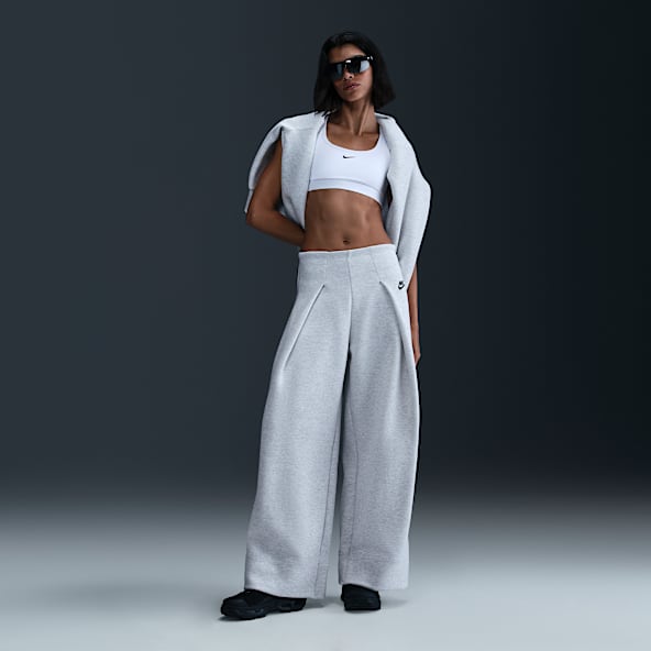 Nike tech fleece pants women's grey hot sale